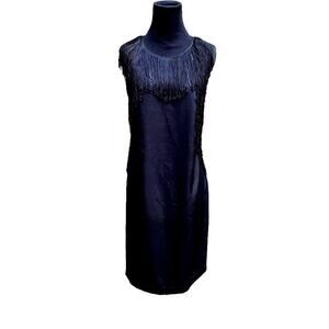 NWT 3.1 Phillip Lim Fringed Backless Silk Little Black Dress Size 4